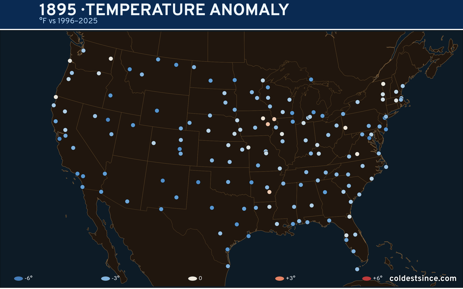 1895 U.S. temperature anomaly map