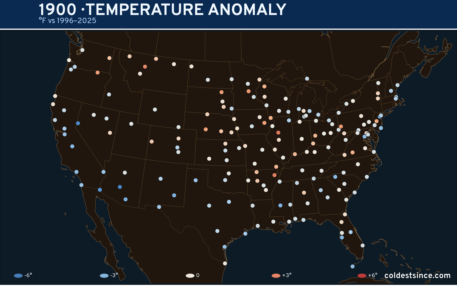 1900 U.S. temperature anomaly map