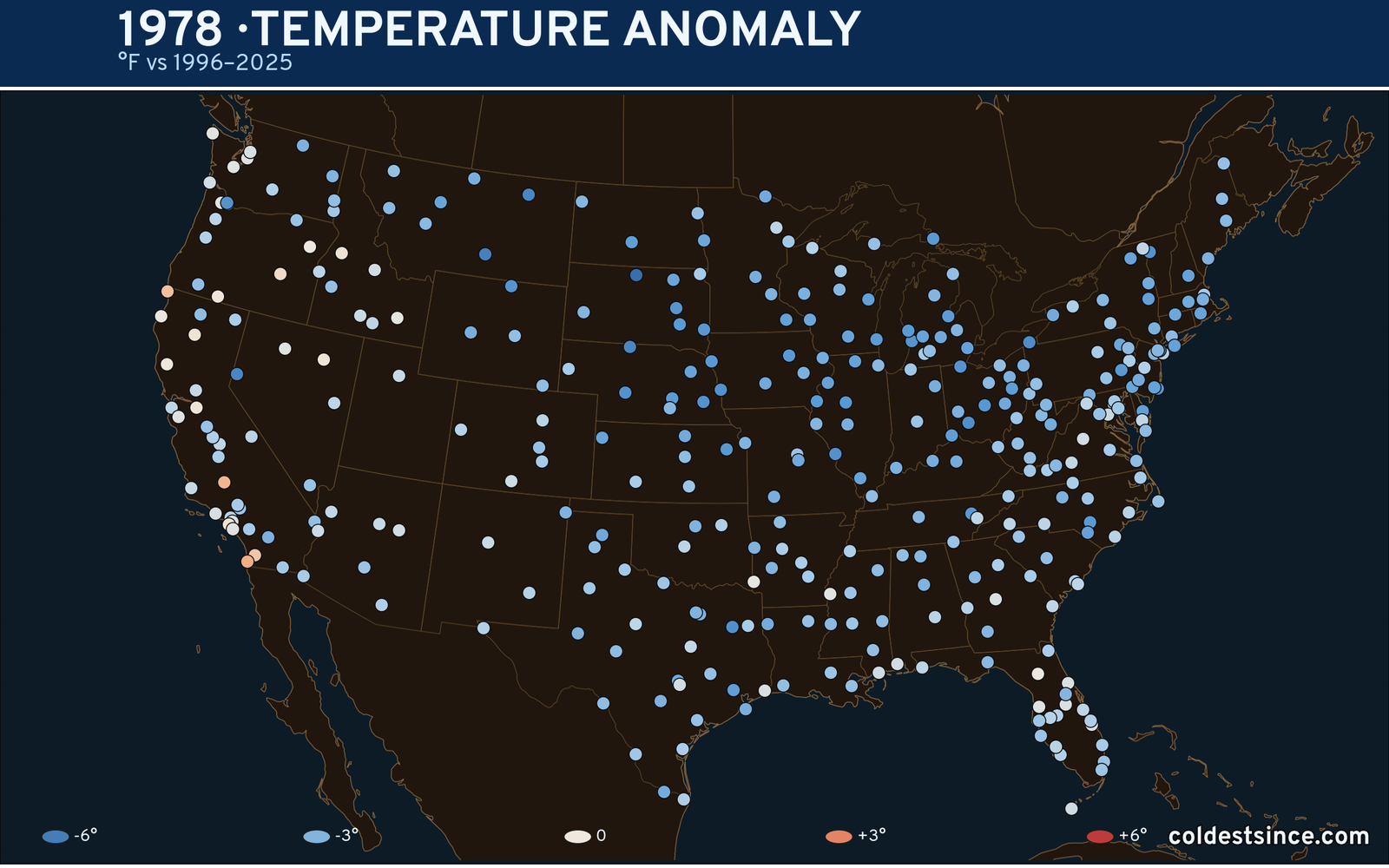 1978 U.S. temperature anomaly map