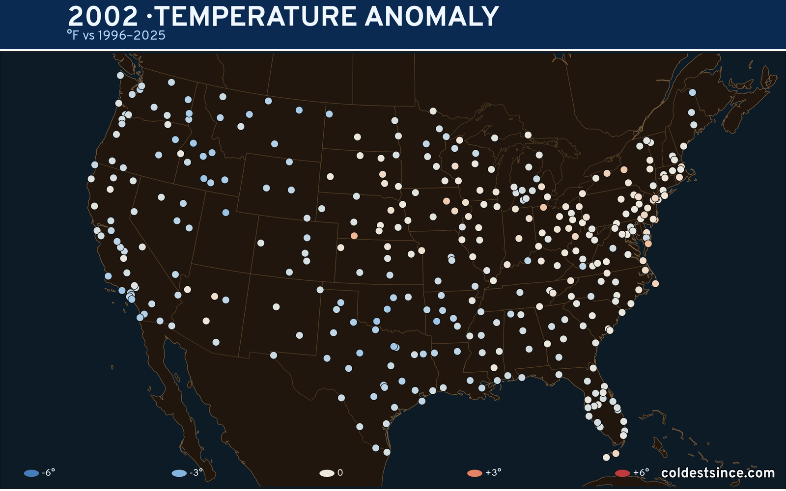 2002 U.S. temperature anomaly map