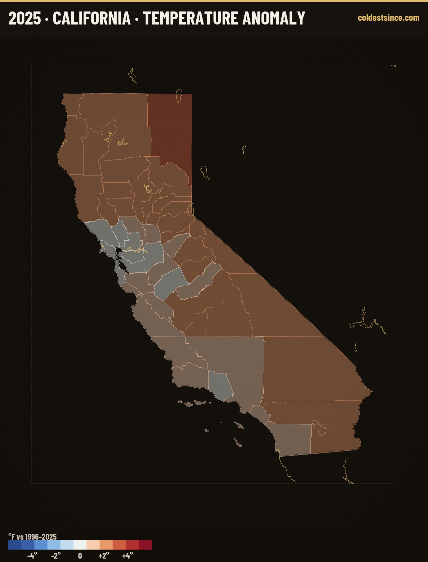 Where 2025 Ran Warm &amp; Cool
