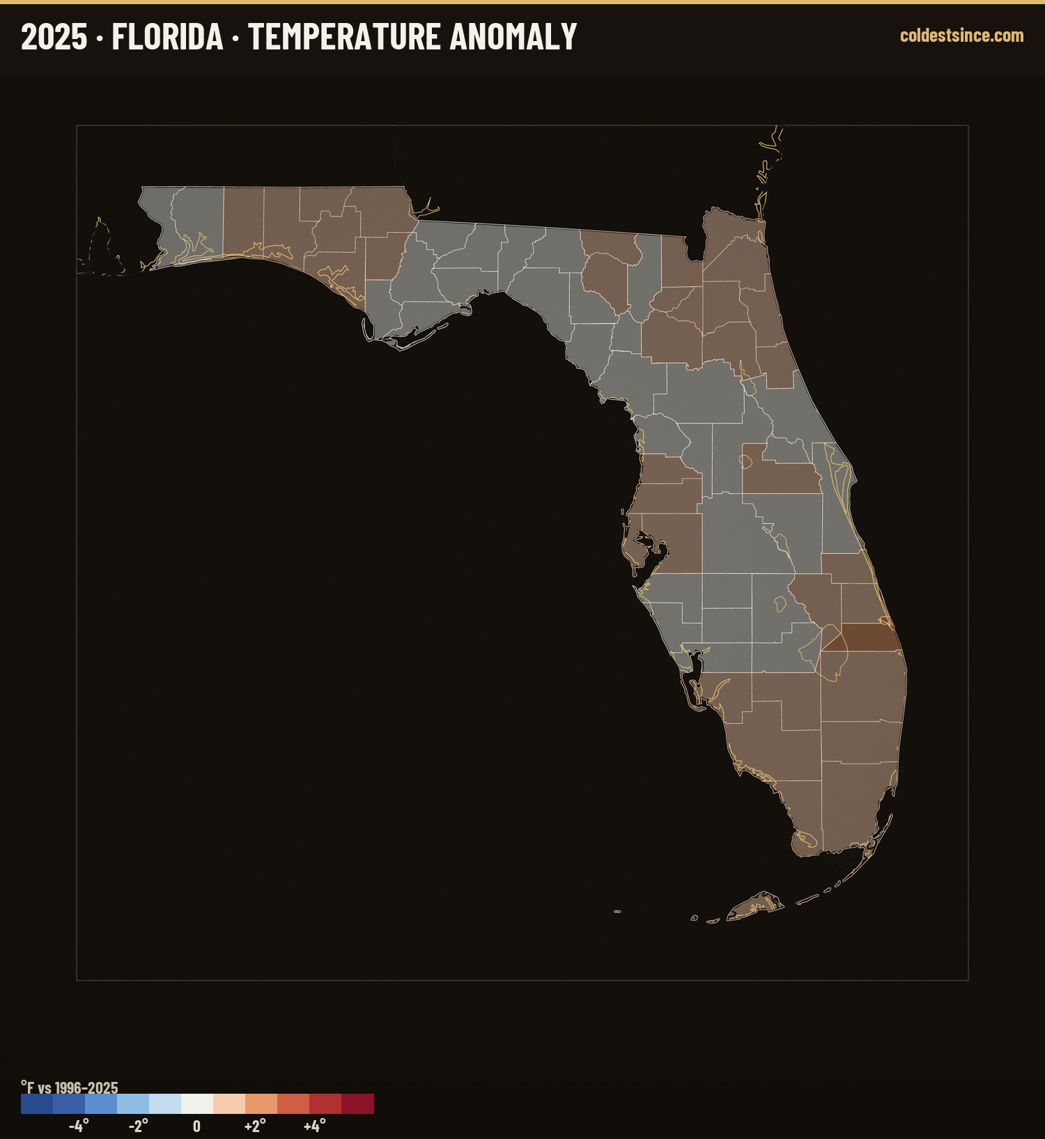 Where 2025 Ran Warm &amp; Cool