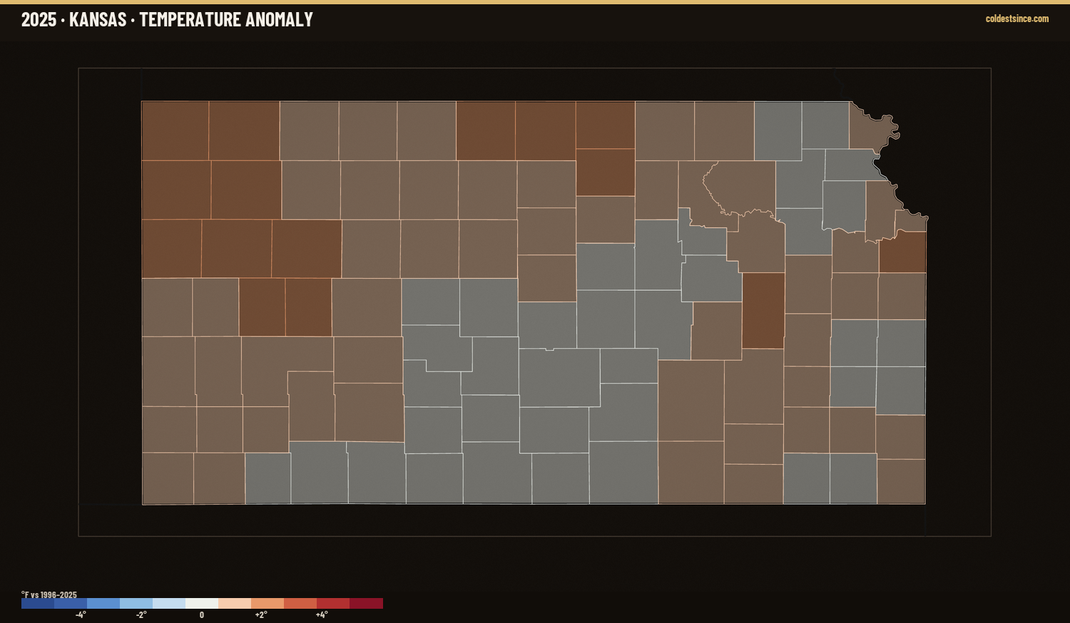 Where 2025 Ran Warm &amp; Cool