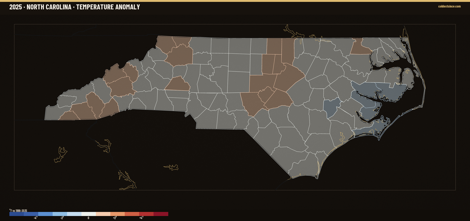 Where 2025 Ran Warm &amp; Cool