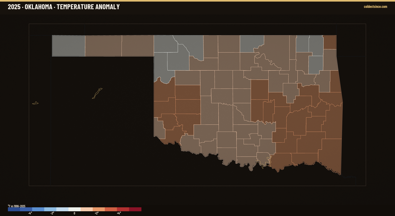 Where 2025 Ran Warm &amp; Cool