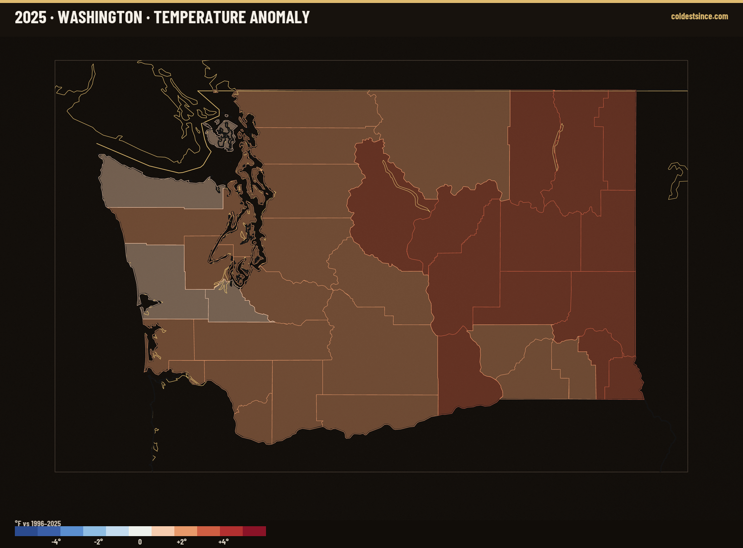 Where 2025 Ran Warm &amp; Cool